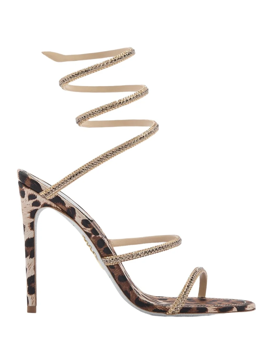 Women's Cleo Animalier 105MM Satin Sandals