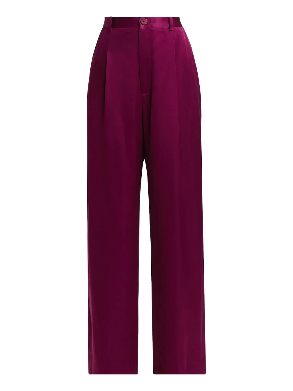 Women's Relaxed Pleated Satin Pants