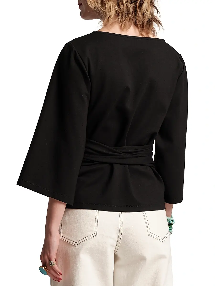 Frances Valentine Women's Whitney Wrap Tie-Waist Top | Thumbnail 3 Frances Valentine Women's Whitney Wrap Tie-Waist Top | Thumbnail 3
