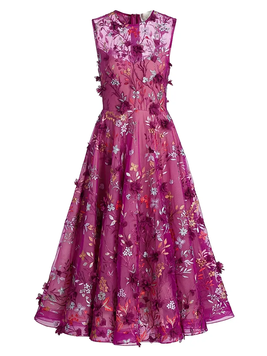Bronx and Banco Women's Saba Floral-Embroidered Maxi Dress - Burgundy | Image 1 Bronx and Banco Women's Saba Floral-Embroidered Maxi Dress - Burgundy | Image 1