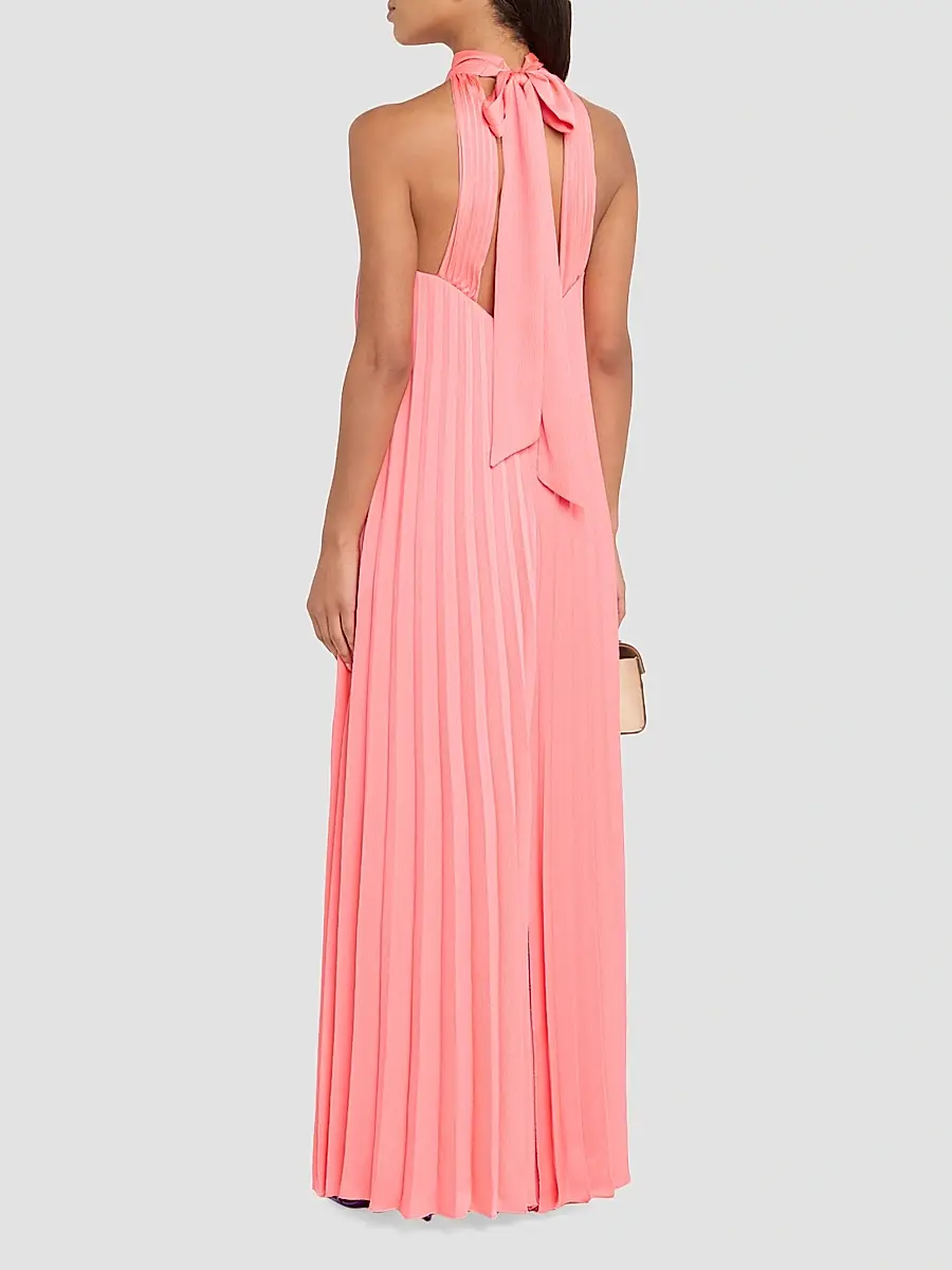 Ungaro Women's Beverly Pleated Halter Maxi Dress | Thumbnail 3 Ungaro Women's Beverly Pleated Halter Maxi Dress | Thumbnail 3