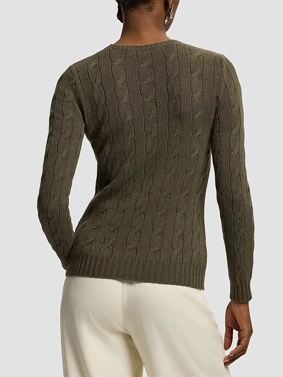 Ralph Lauren Collection Women's Cable-Knit Cashmere Crewneck Sweater | Thumbnail 3