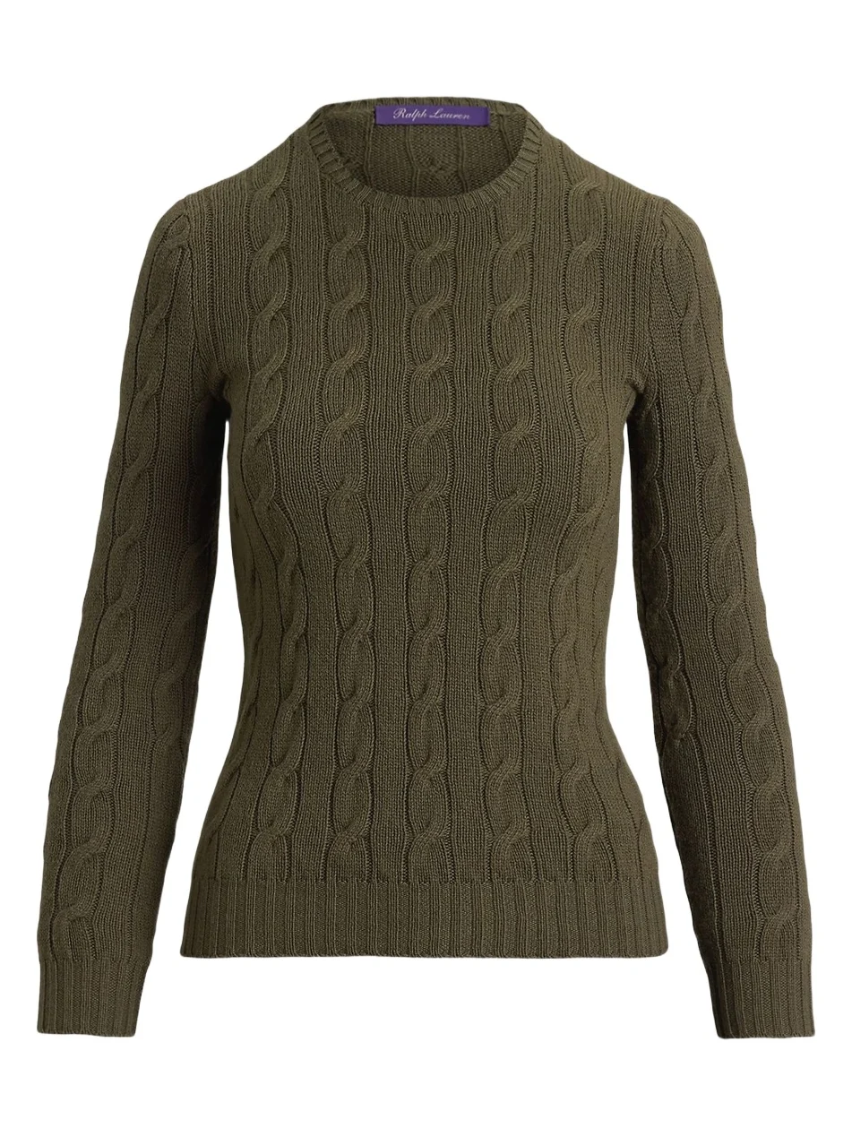 Women's Cable-Knit Cashmere Crewneck Sweater