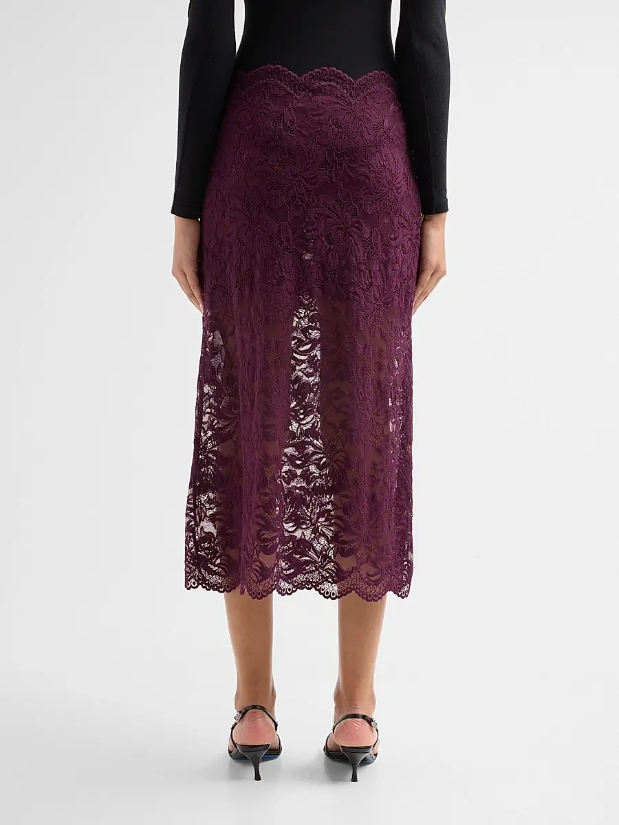 Rabanne Women's Scalloped Lace Midi Skirt | Thumbnail 3 Rabanne Women's Scalloped Lace Midi Skirt | Thumbnail 3