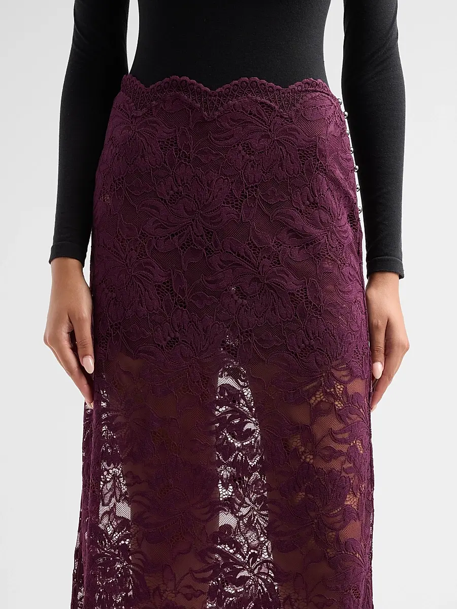 Rabanne Women's Scalloped Lace Midi Skirt | Thumbnail 5 Rabanne Women's Scalloped Lace Midi Skirt | Thumbnail 5