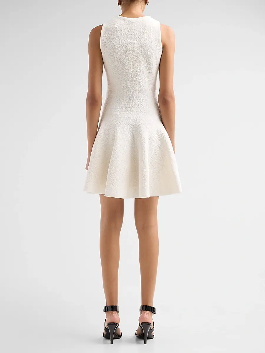 Alaïa Women's Crossed Compact Knit Mini Dress | Thumbnail 3