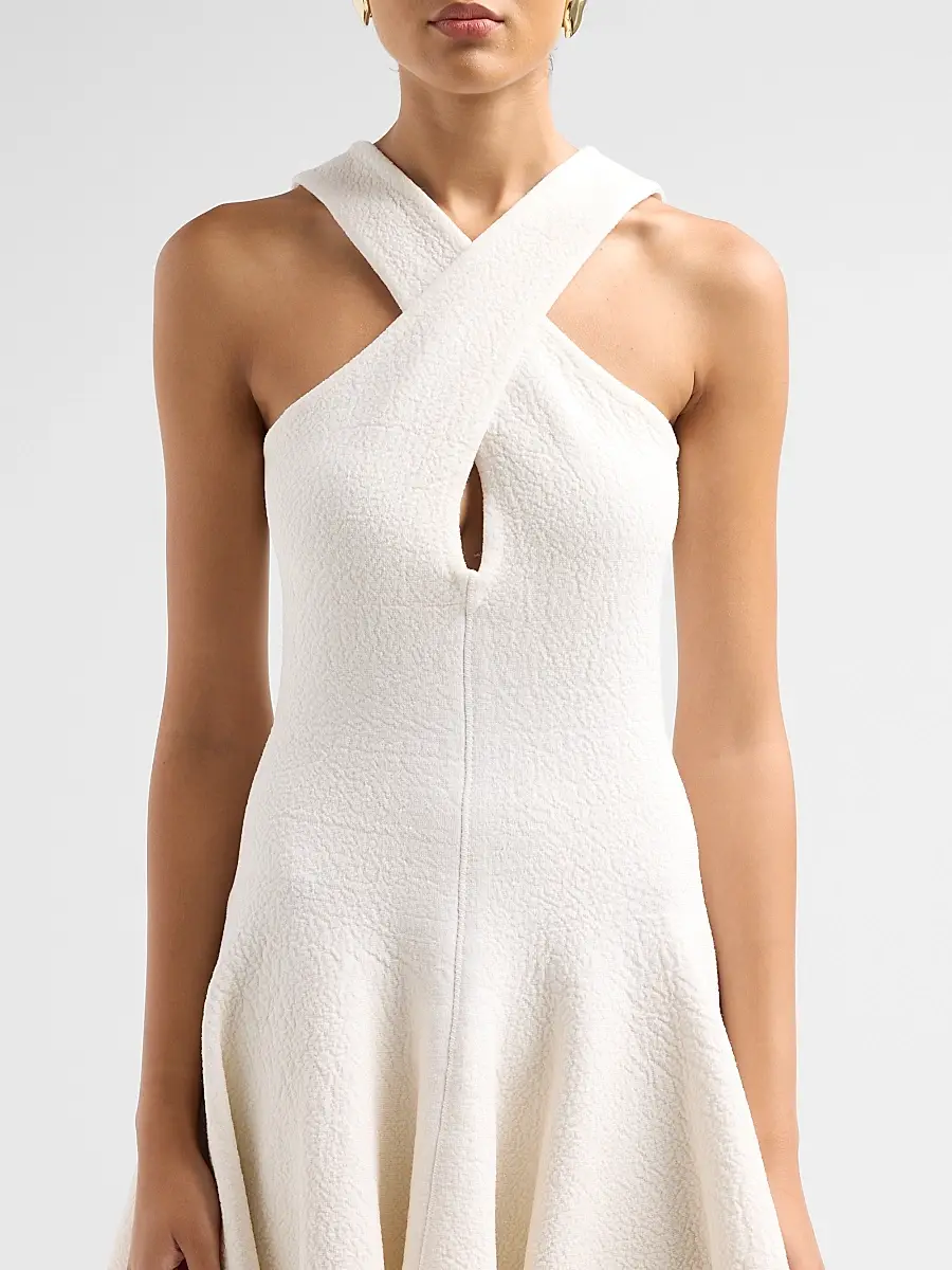 Alaïa Women's Crossed Compact Knit Mini Dress | Thumbnail 5