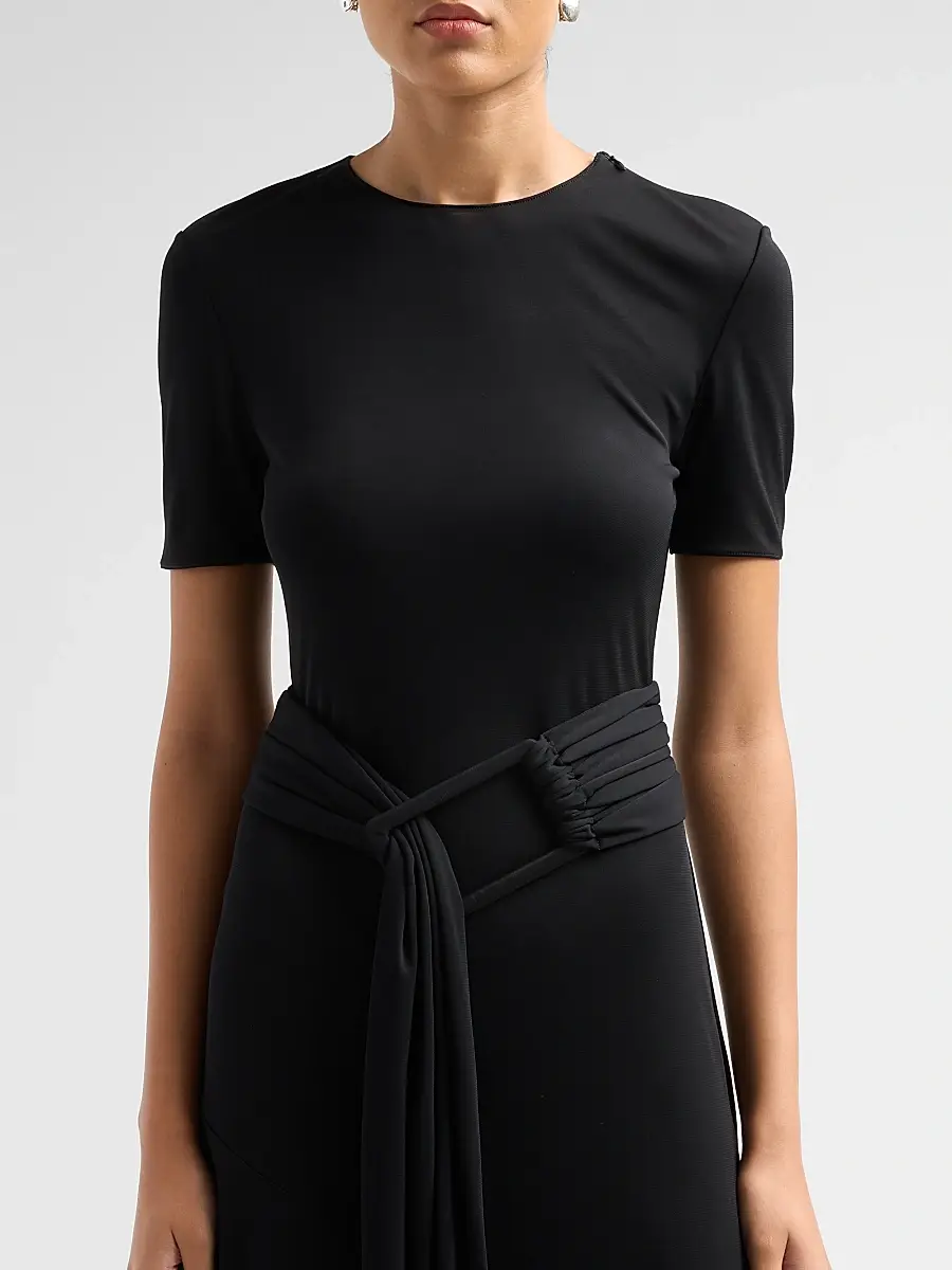 Alaïa Women's Fluid Jersey Belted Maxi Dress | Thumbnail 5 Alaïa Women's Fluid Jersey Belted Maxi Dress | Thumbnail 5