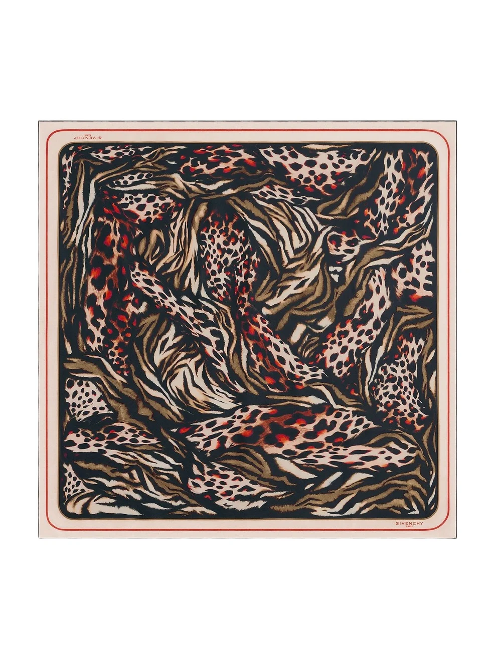 Givenchy Women's Square in Silk with Abstract Animal Print