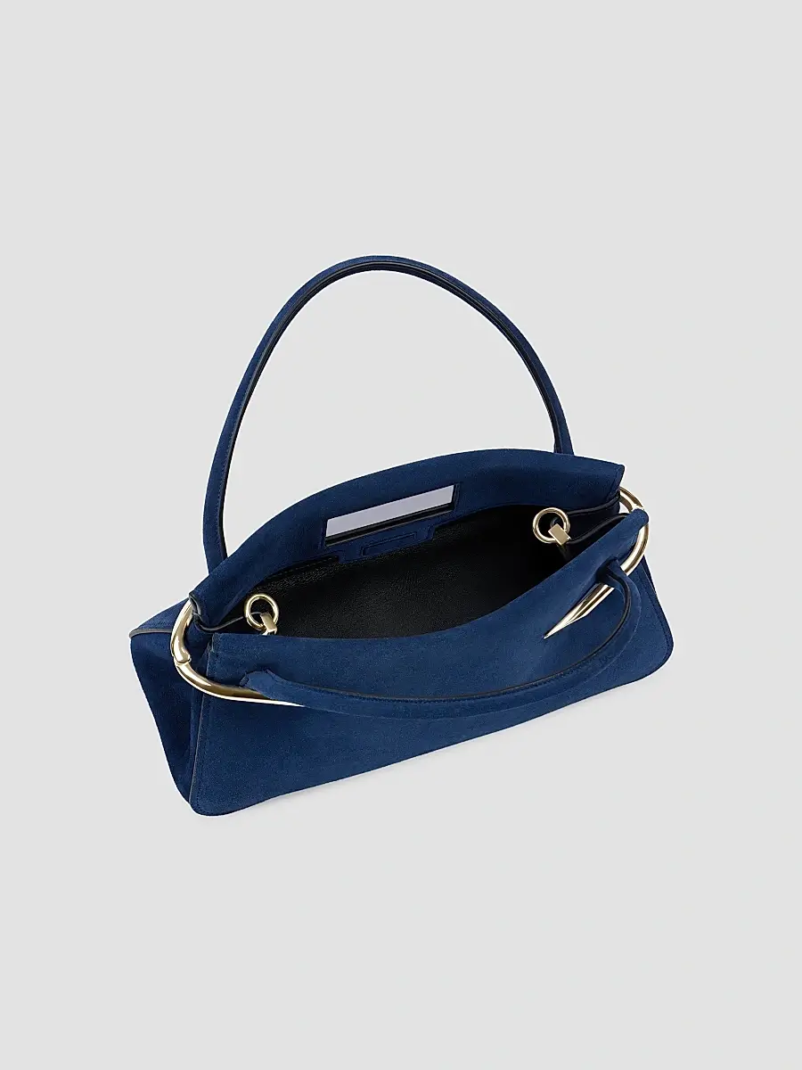 Givenchy Women's Medium Pinch Top Handle Bag in Suede Leather - Saphir Blue | Thumbnail 4 Givenchy Women's Medium Pinch Top Handle Bag in Suede Leather - Saphir Blue | Thumbnail 4