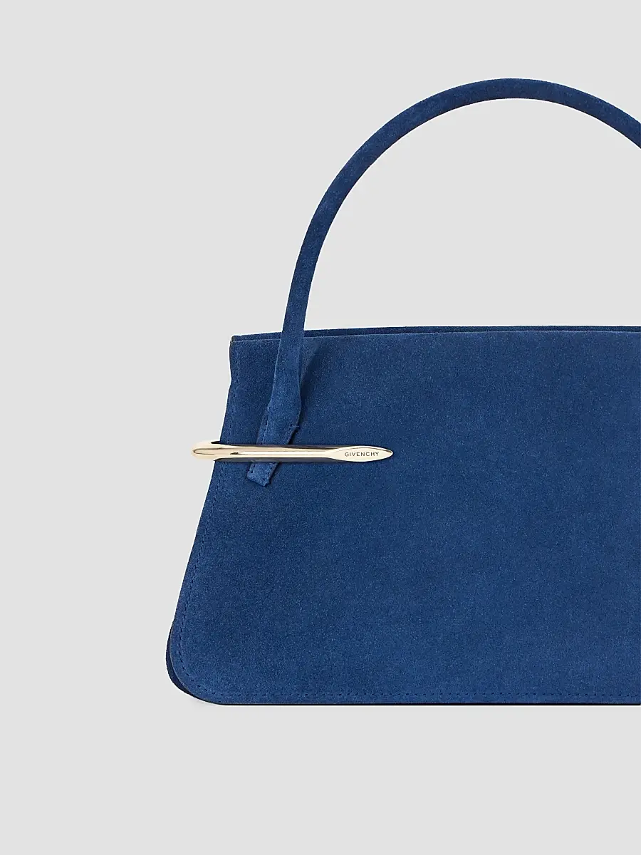 Givenchy Women's Medium Pinch Top Handle Bag in Suede Leather - Saphir Blue | Thumbnail 5 Givenchy Women's Medium Pinch Top Handle Bag in Suede Leather - Saphir Blue | Thumbnail 5