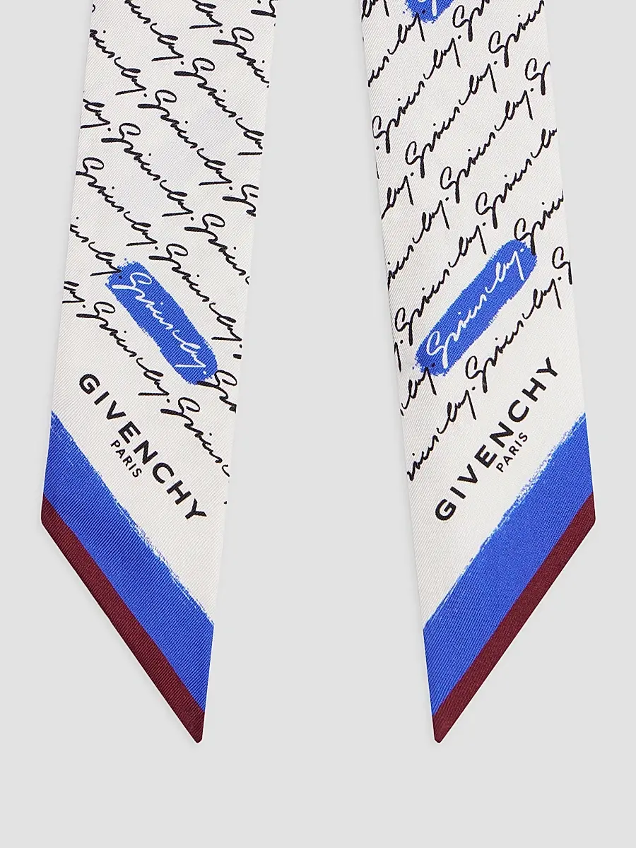Givenchy Women's Bandeau in Silk with Signature - Saphir Blue | Thumbnail 2