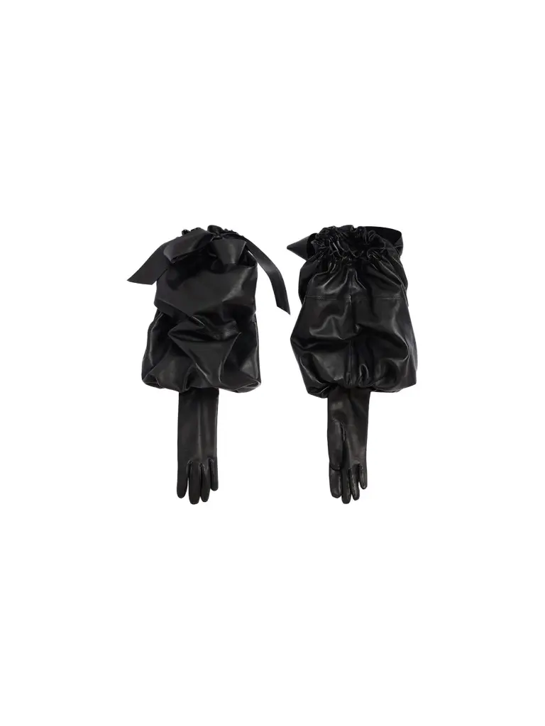 Givenchy Women's Large Bonbon Gloves in Nappa Leather - Black