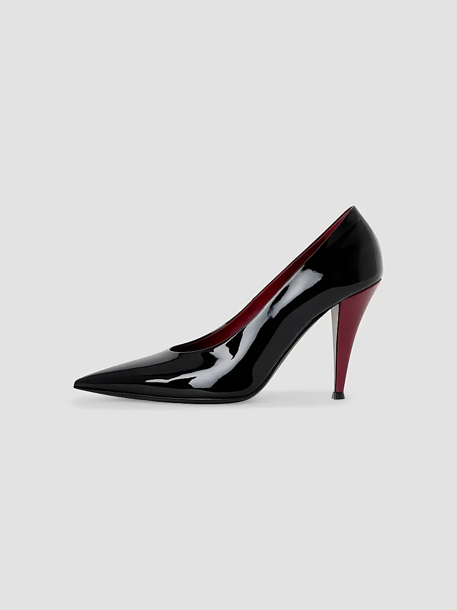 Givenchy Women's Pointy Pumps in Patent Leather - Black Burgundy | Thumbnail 3 Givenchy Women's Pointy Pumps in Patent Leather - Black Burgundy | Thumbnail 3