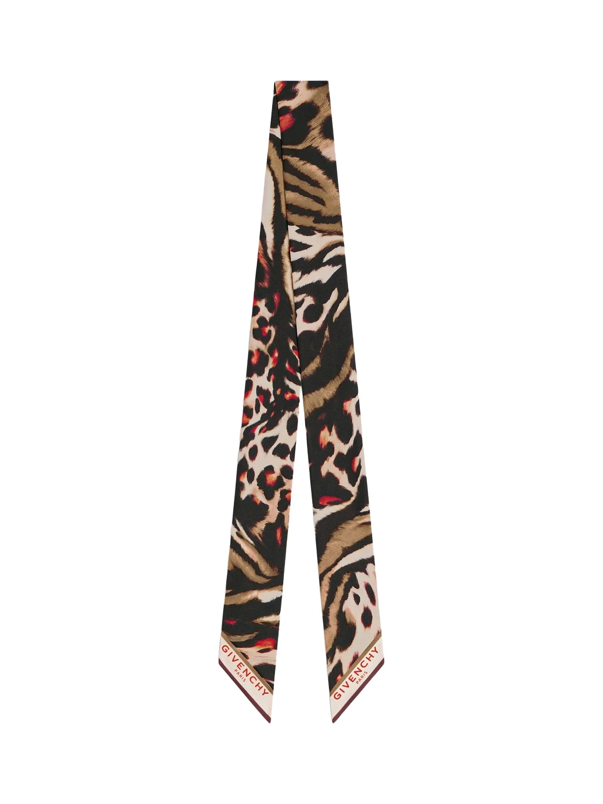 Givenchy Women's Bandeau in Silk with Abstract Animal Print