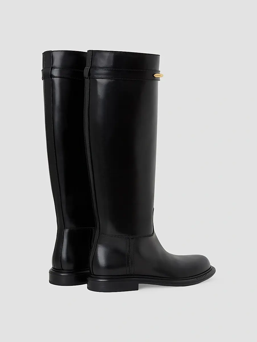 Givenchy Women's Pinch Flat Boots in Leather - Black | Thumbnail 2 Givenchy Women's Pinch Flat Boots in Leather - Black | Thumbnail 2
