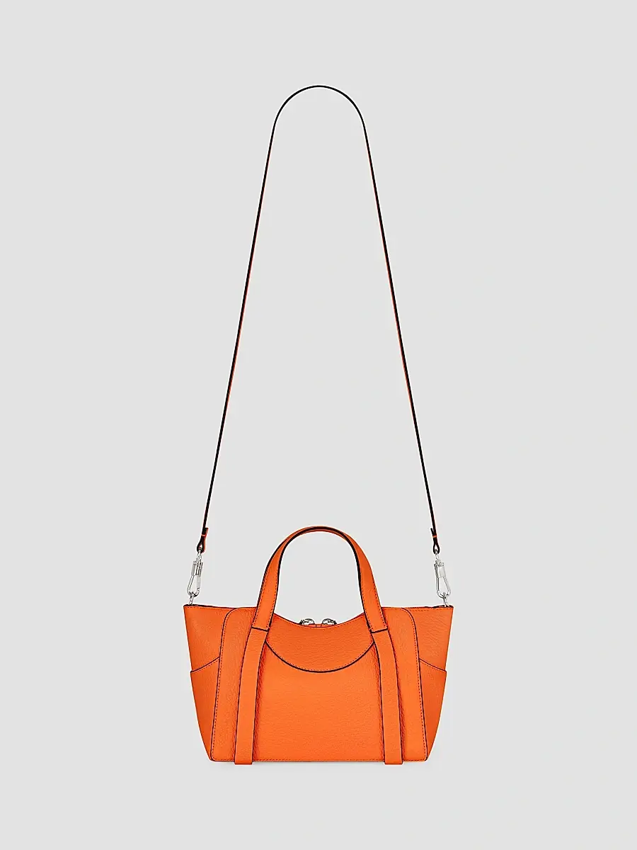 Givenchy Women's The Snatch Small Top Handle Bag in Grained Leather - Orange | Thumbnail 3 Givenchy Women's The Snatch Small Top Handle Bag in Grained Leather - Orange | Thumbnail 3