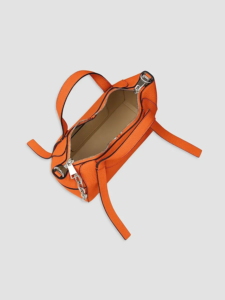 Givenchy Women's The Snatch Small Top Handle Bag in Grained Leather - Orange | Thumbnail 4 Givenchy Women's The Snatch Small Top Handle Bag in Grained Leather - Orange | Thumbnail 4