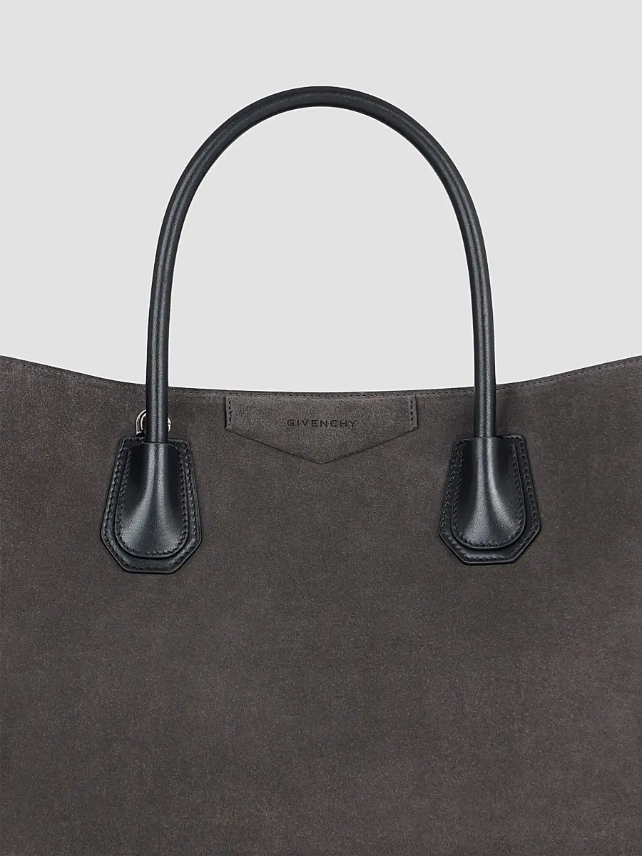 Givenchy Women's Medium Antigona Catchall Tote Bag in Suede - Dark Grey | Thumbnail 5 Givenchy Women's Medium Antigona Catchall Tote Bag in Suede - Dark Grey | Thumbnail 5