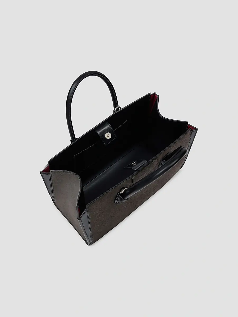 Givenchy Women's Small Antigona Catchall Top Handle Bag in Suede Leather - Dark Grey | Thumbnail 4 Givenchy Women's Small Antigona Catchall Top Handle Bag in Suede Leather - Dark Grey | Thumbnail 4