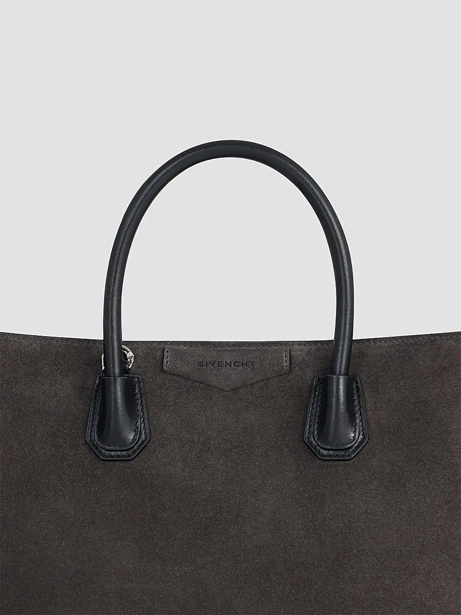 Givenchy Women's Small Antigona Catchall Top Handle Bag in Suede Leather - Dark Grey | Thumbnail 5 Givenchy Women's Small Antigona Catchall Top Handle Bag in Suede Leather - Dark Grey | Thumbnail 5