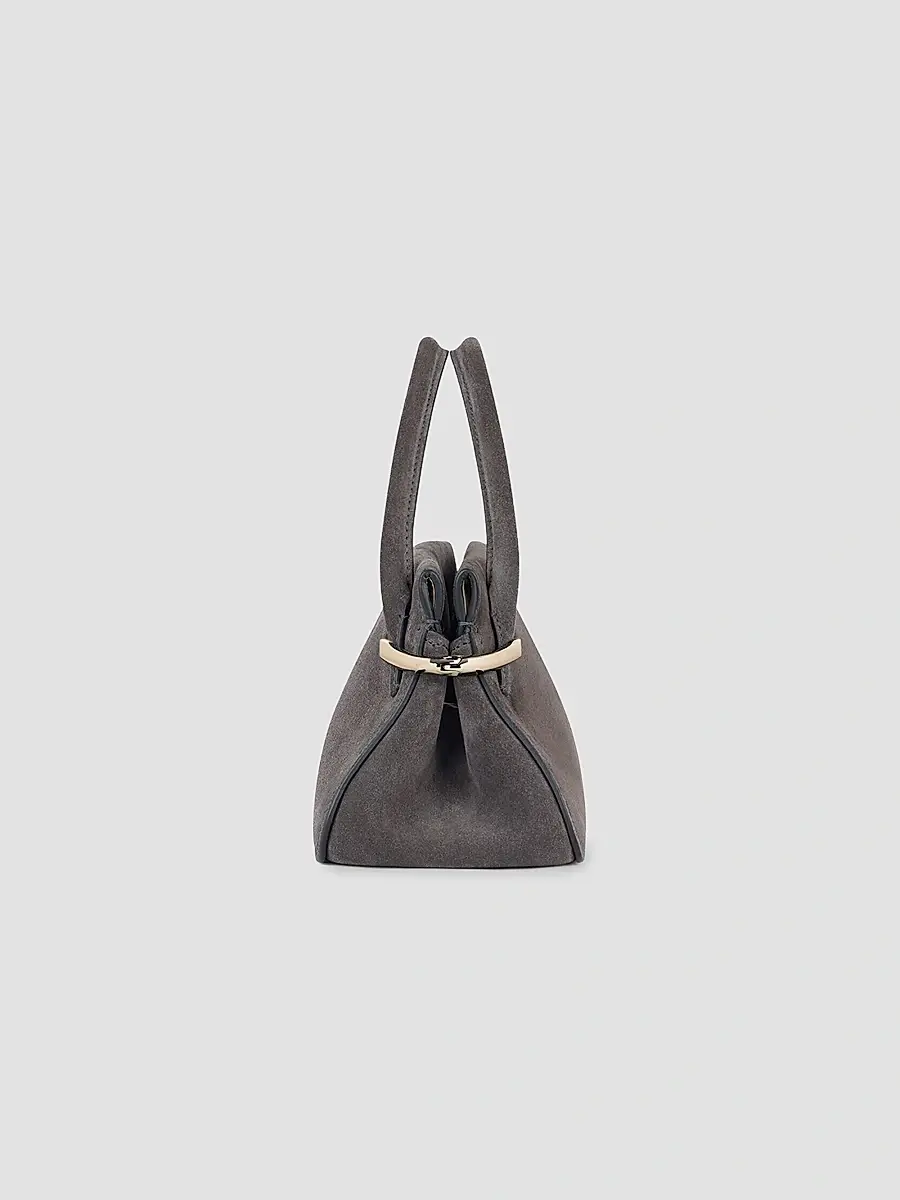 Givenchy Women's Mini Pinch Top Handle Bag in Suede Leather - Dark Grey | Thumbnail 2