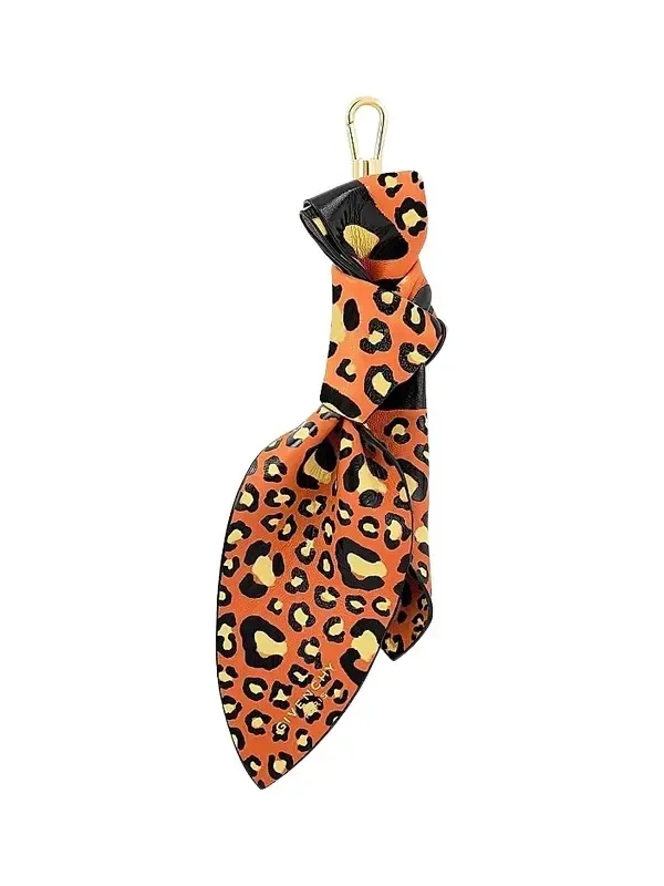 Givenchy Women's Lucky Charms Bow Charm Bag in Leopard Nappa Leather