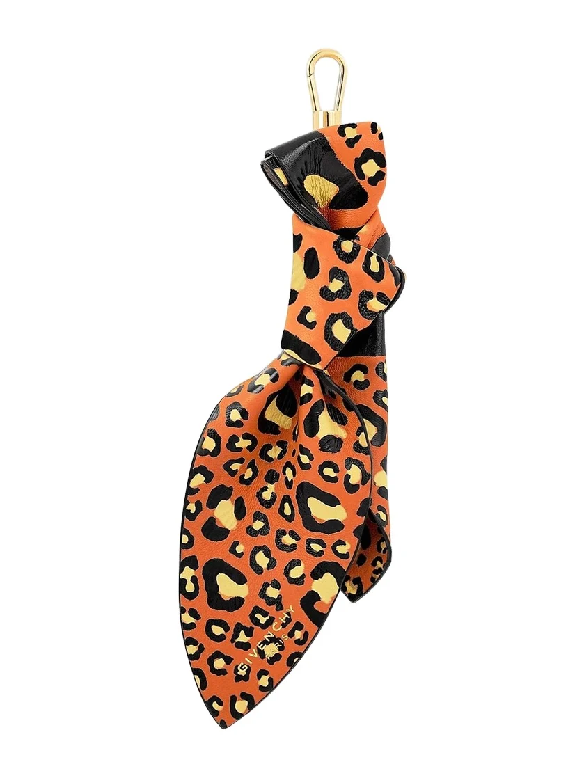 Givenchy Women's Lucky Charms Bow Charm Bag in Leopard Nappa Leather