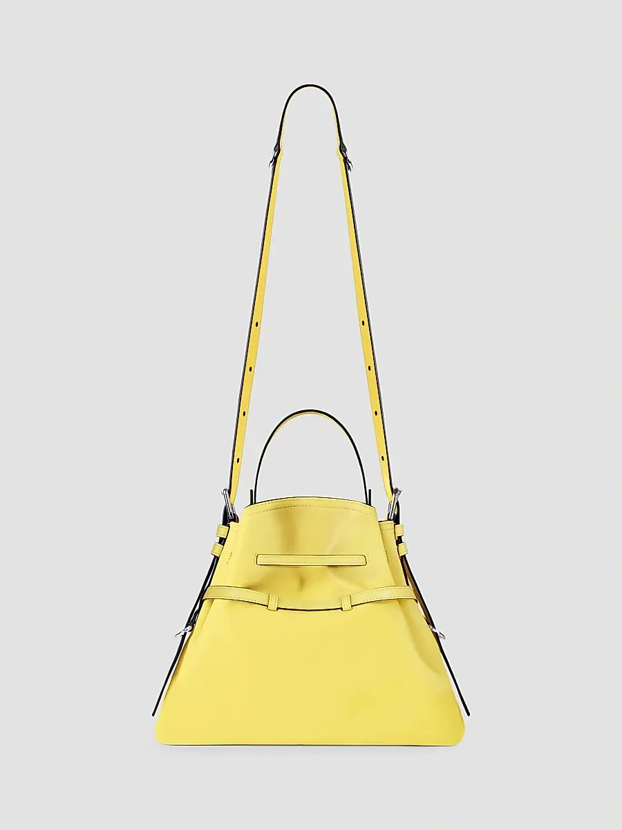 Givenchy Women's Small Voyou Bucket Bag in Shiny Leather - Yellow | Thumbnail 3 Givenchy Women's Small Voyou Bucket Bag in Shiny Leather - Yellow | Thumbnail 3