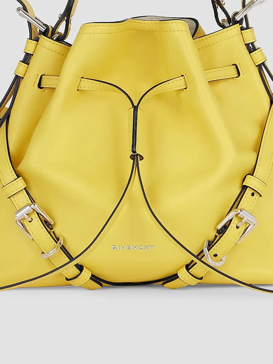 Givenchy Women's Small Voyou Bucket Bag in Shiny Leather - Yellow | Thumbnail 5 Givenchy Women's Small Voyou Bucket Bag in Shiny Leather - Yellow | Thumbnail 5