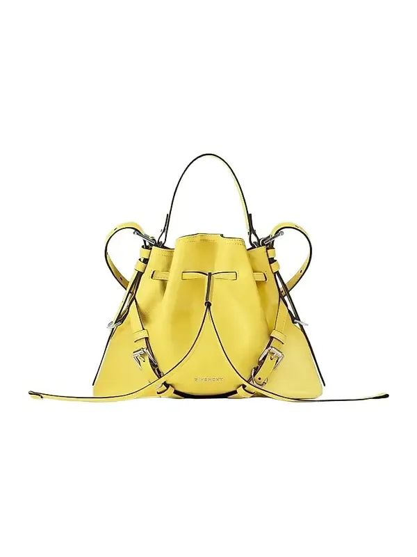 Givenchy Women's Small Voyou Bucket Bag in Shiny Leather - Yellow
