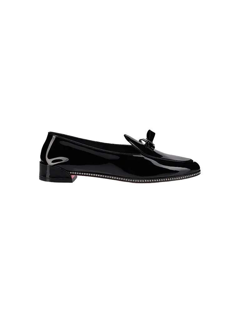 Christian Louboutin Women's Mocastrass Patent Leather Loafers - Black - Size 11 | Image 1 Christian Louboutin Women's Mocastrass Patent Leather Loafers - Black - Size 11 | Image 1