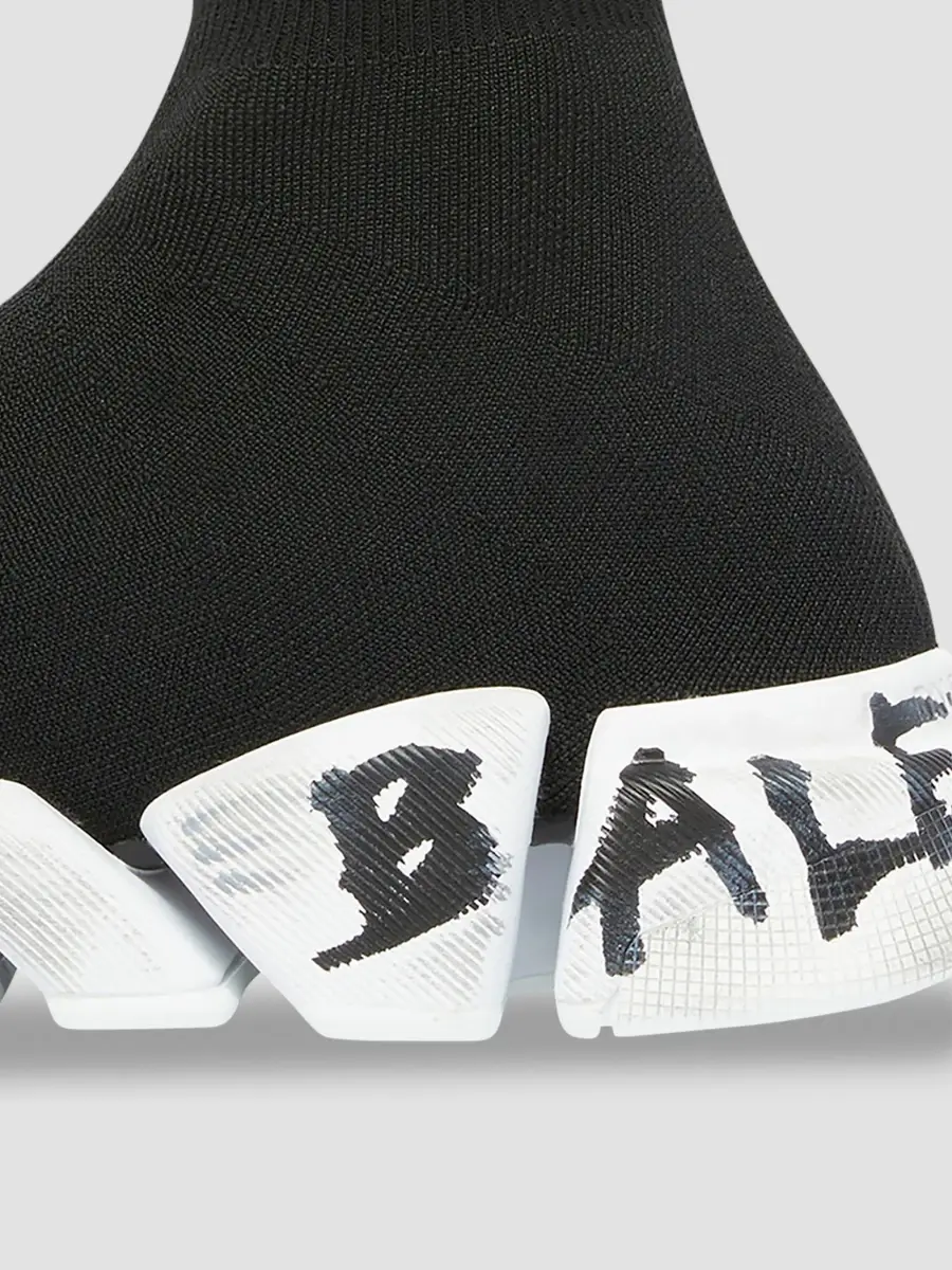 Balenciaga Men's Speed 2.0 Graffiti Recycled Knit Sneakers | Thumbnail 9 Balenciaga Men's Speed 2.0 Graffiti Recycled Knit Sneakers | Thumbnail 9