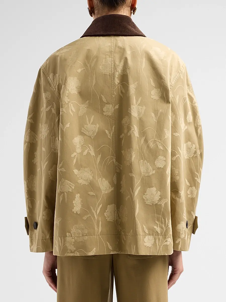 Erdem Women's Poppy Cotton Jacquard Oversized Jacket | Thumbnail 3 Erdem Women's Poppy Cotton Jacquard Oversized Jacket | Thumbnail 3