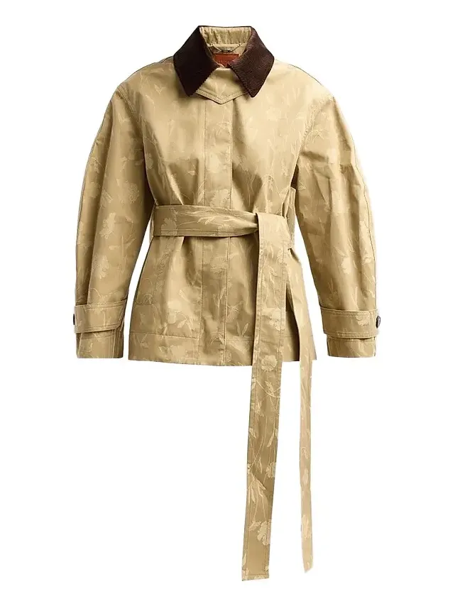 Erdem Women's Poppy Cotton Jacquard Oversized Jacket