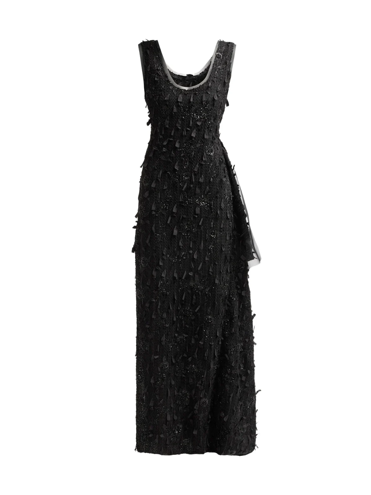 A. W.A. K.E. MODE Women's Side-Drape Textured Maxi Dress