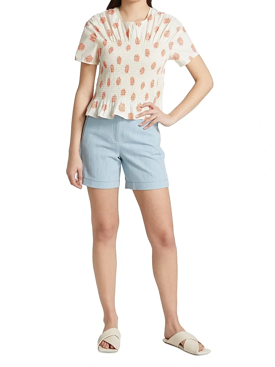 Baum und Pferdgarten Women's Mynowa Smocked Cotton Top | Thumbnail 2 Baum und Pferdgarten Women's Mynowa Smocked Cotton Top | Thumbnail 2