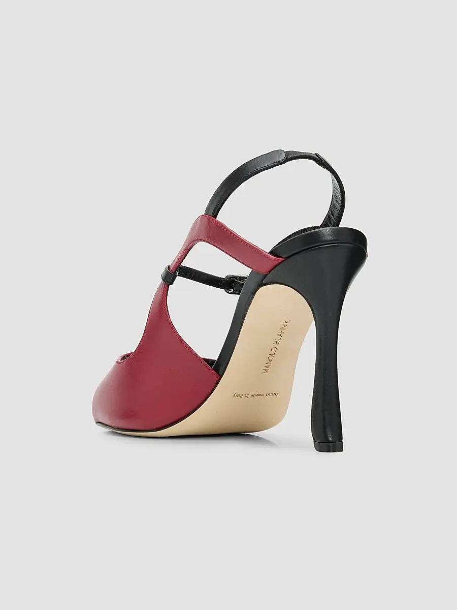 Manolo Blahnik Women's Chungasan Leather Slingback Sandals | Thumbnail 4