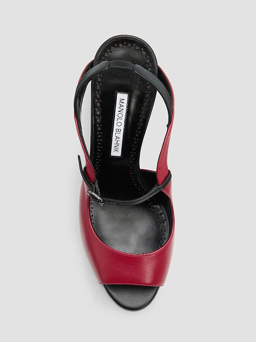 Manolo Blahnik Women's Chungasan Leather Slingback Sandals | Thumbnail 5