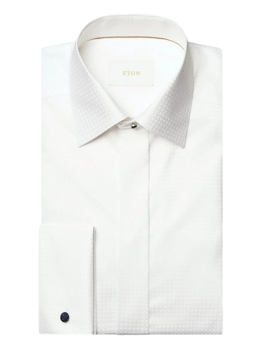 Men's Geometric Brocade Formal Contemporary-Fit Shirt Men's Geometric Brocade Formal Contemporary-Fit Shirt