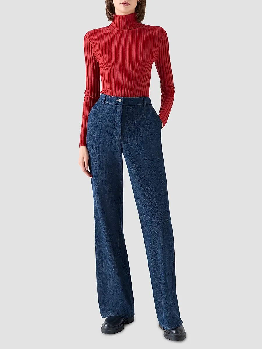 Akris punto Women's Wool Knit Turtleneck Sweater | Thumbnail 2 Akris punto Women's Wool Knit Turtleneck Sweater | Thumbnail 2