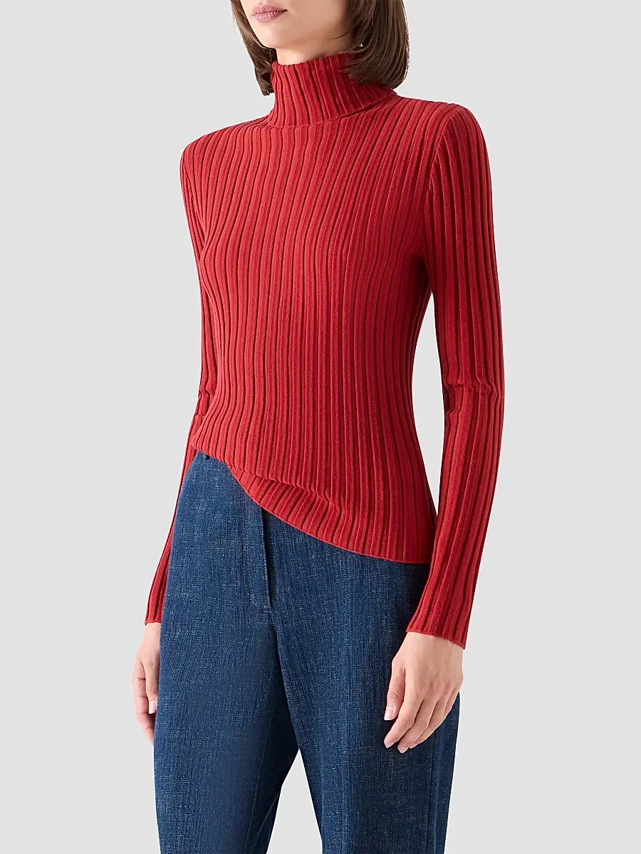 Akris punto Women's Wool Knit Turtleneck Sweater | Thumbnail 6 Akris punto Women's Wool Knit Turtleneck Sweater | Thumbnail 6