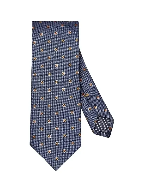 Men's Floral Silk-Linen Tie Men's Floral Silk-Linen Tie