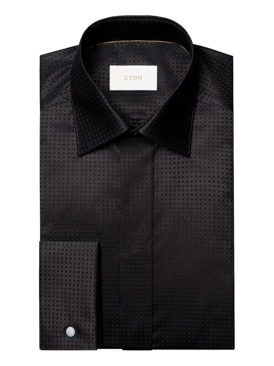 Men's Geometric Brocade Formal Contemporary-Fit Shirt
