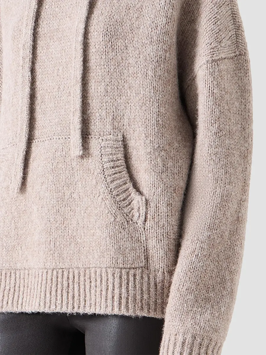 Akris punto Women's Fluffy Alpaca-Wool Knit Hoodie | Thumbnail 5