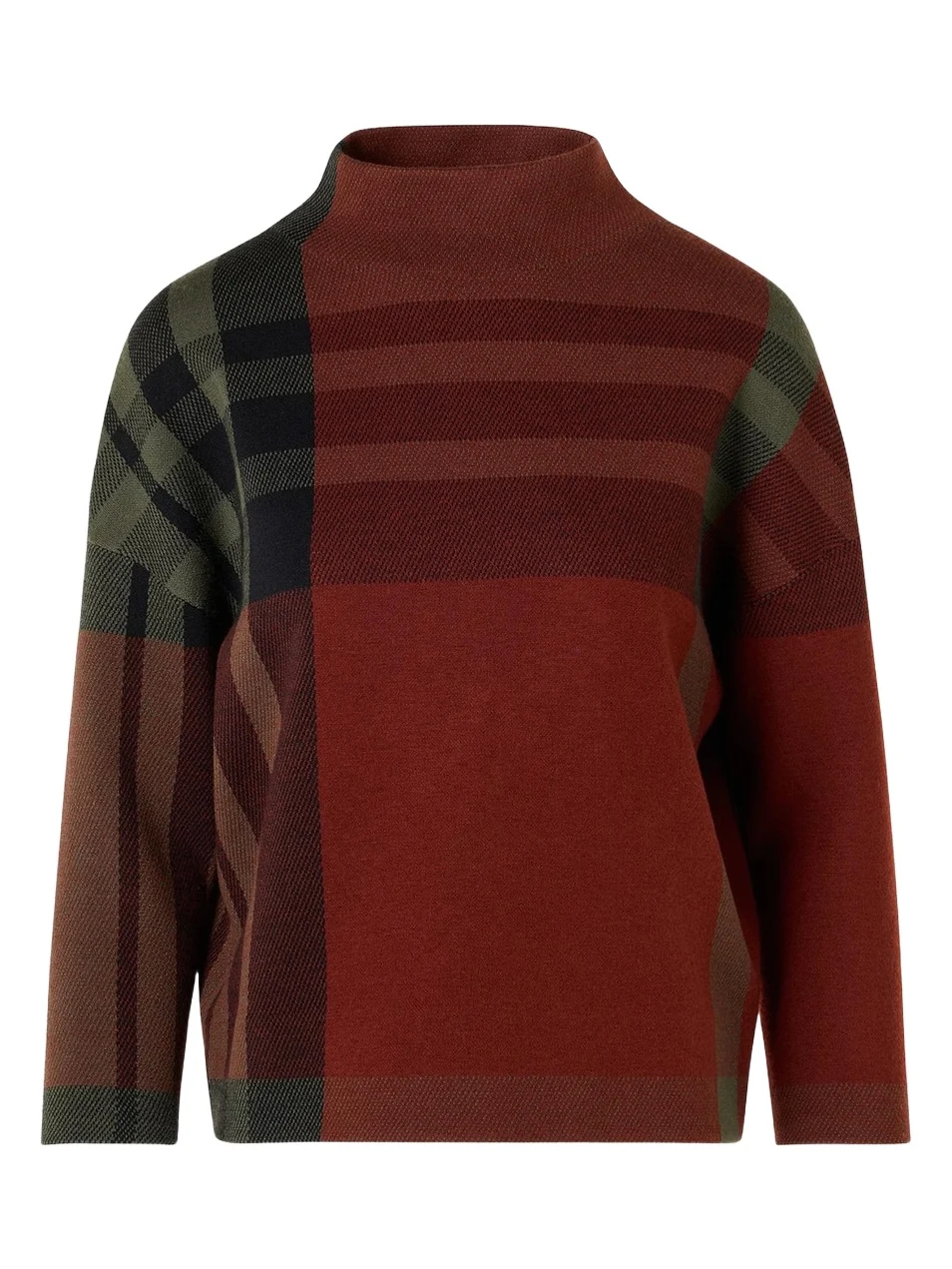 Akris punto Women's Jacquard Check Boxy Sweater