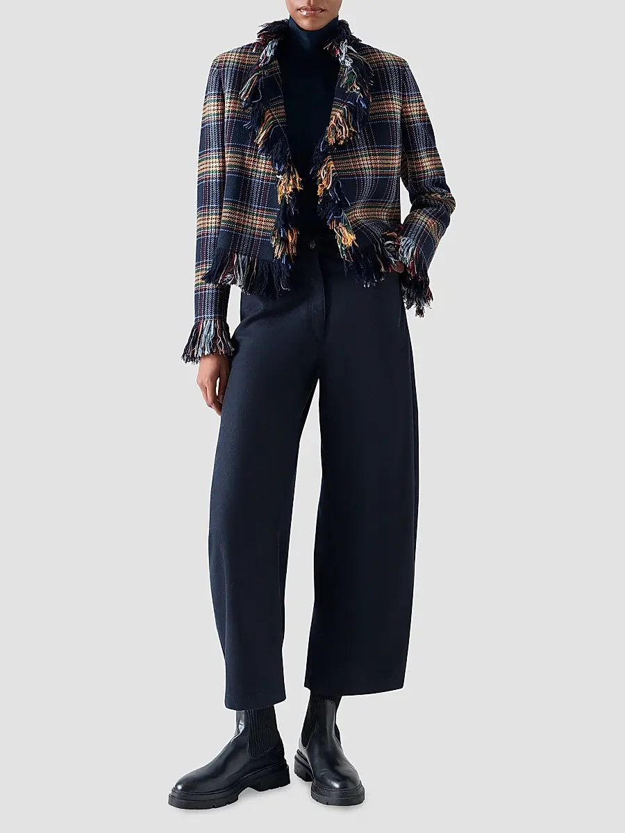 Akris punto Women's Plaid Tweed Wool-Blend Jacket | Thumbnail 2