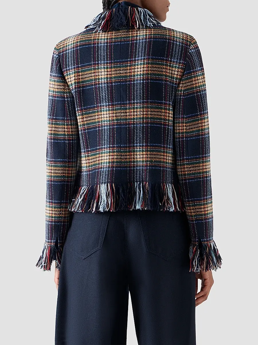 Akris punto Women's Plaid Tweed Wool-Blend Jacket | Thumbnail 3