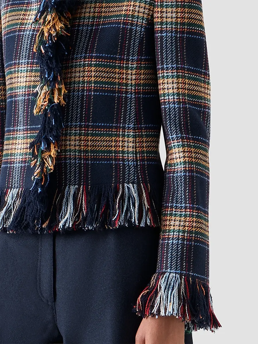 Akris punto Women's Plaid Tweed Wool-Blend Jacket | Thumbnail 5