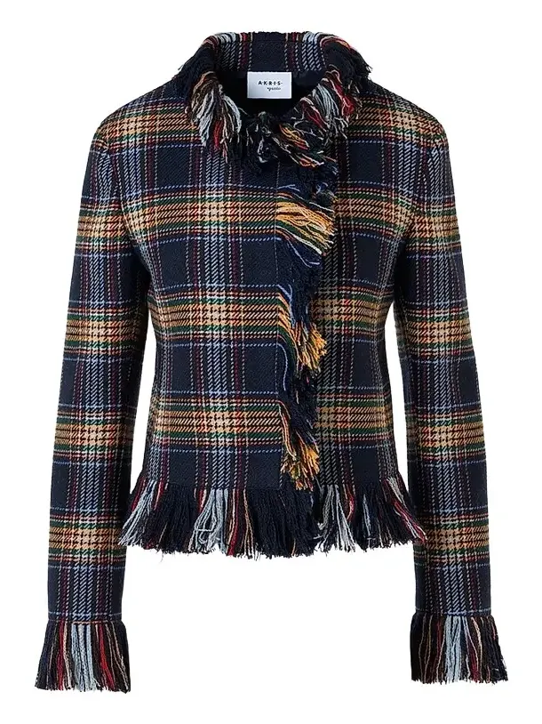 Women's Plaid Tweed Wool-Blend Jacket Women's Plaid Tweed Wool-Blend Jacket